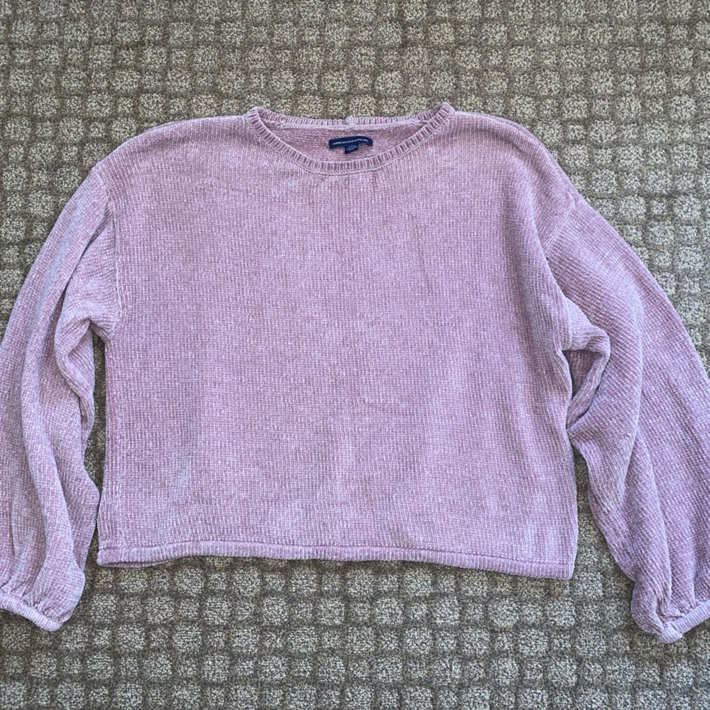 American Eagle Pink Cropped Sweater